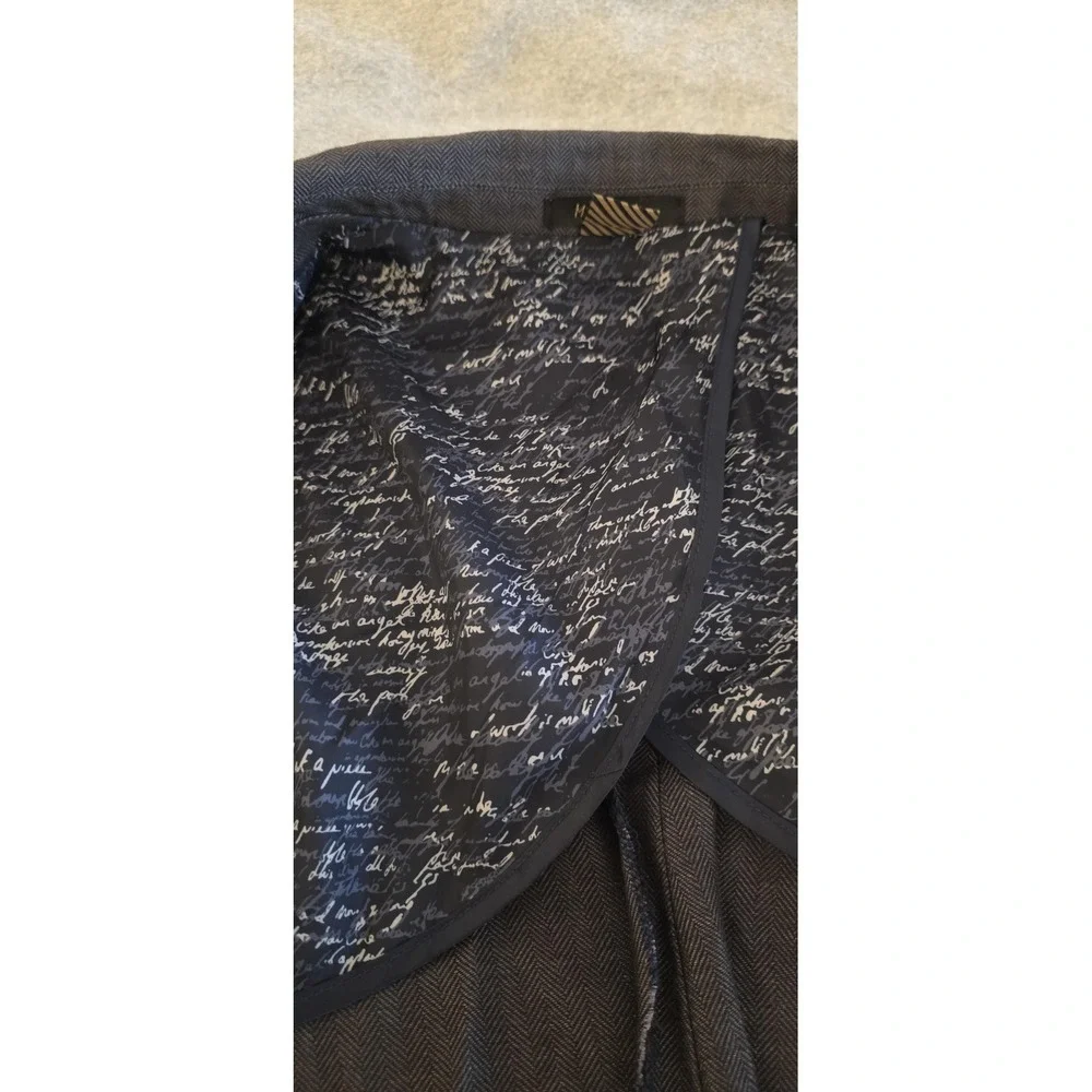 1 Like No Other Blazer Sport Coat Mens 48L Gray‎ Linen Cotton Herringbone Long